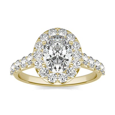 oval lab ground diamond yellow gold ring