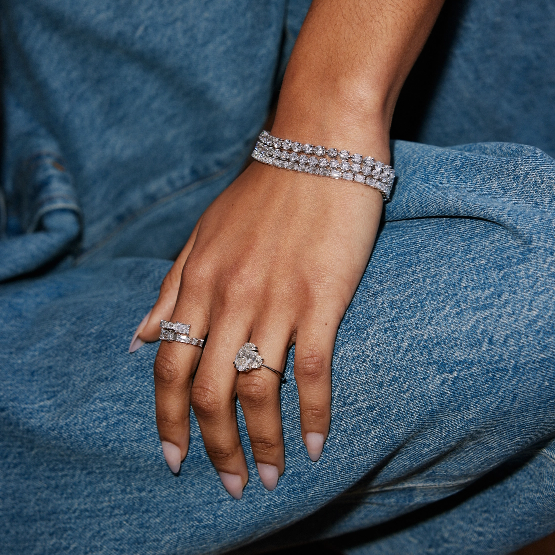 woman wearing rings and bracelete