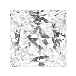 A square princess shaped gemstone