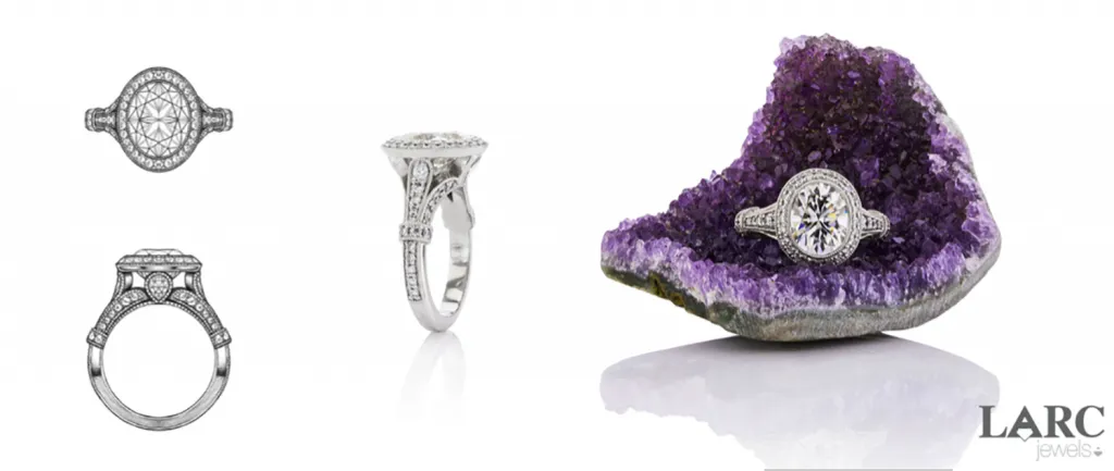 moissanite jewelry designs by LARC