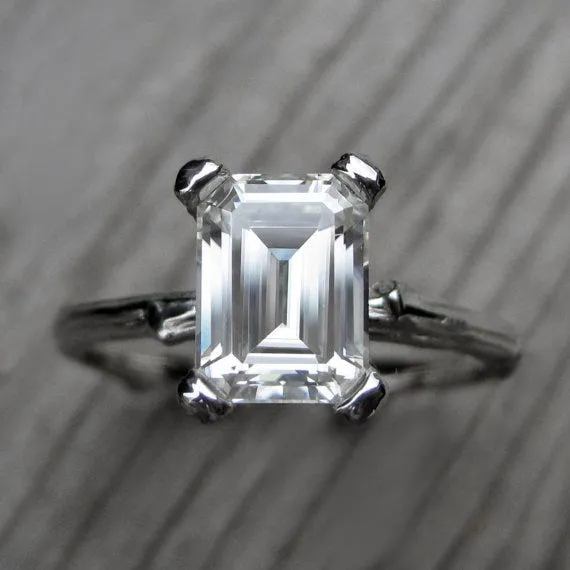 An emerald cut stone has a rectangular table. The size of the rectangle depends on the width and length of the stone.