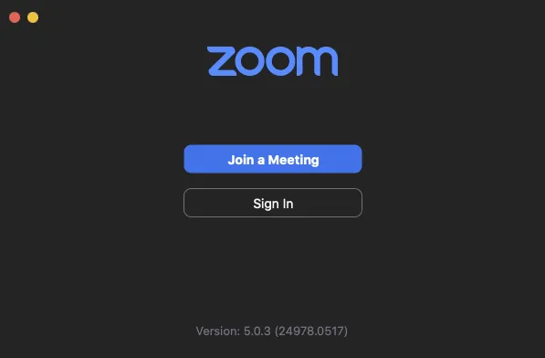 screenshot of how to join a meeting