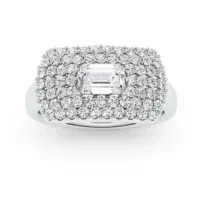 A jewel studded silver ring