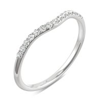 Round Hearts & Arrows Signature Petite Side-Stone Classic Matching Band