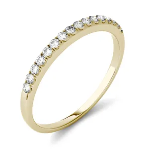 0.16 CTW DEW Round Forever One Moissanite Band in 14K Yellow Gold image, 
