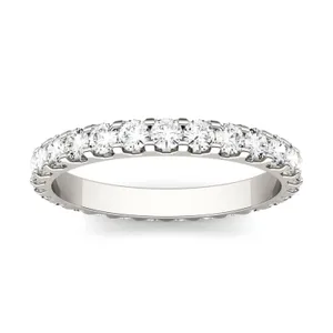 1 1/15 CTW Round Caydia Lab Grown Diamond Eternity Band 18K White Gold image, 