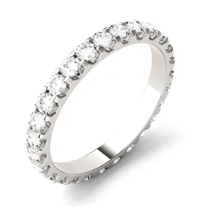 1 1/15 CTW Round Caydia Lab Grown Diamond Eternity Band 18K White Gold image, 