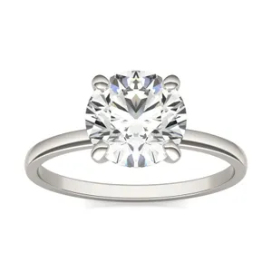 2.00 CTW Round Caydia Lab Grown Diamond Classic Solitaire Ring 14K White Gold image, 