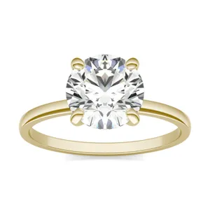 2.00 CTW Round Caydia Lab Grown Diamond Classic Solitaire Ring 14K Yellow Gold image, 