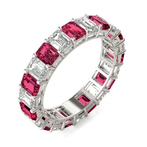 Ruby Alternating Basket Eternity Band image, 