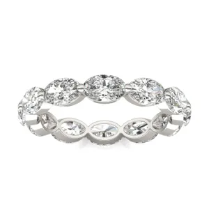 Oval Single Prong Eternity Band image, 