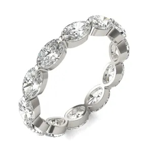 Oval Single Prong Eternity Band image, 