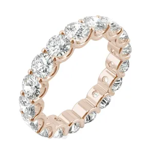 Round Brilliant Trellis Eternity Band image, 