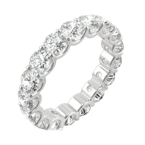 Round Brilliant Trellis Eternity Band image, 