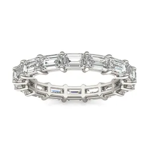 Emerald East-West Basket Eternity Band image, 