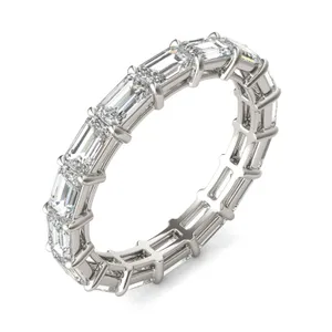 Emerald East-West Basket Eternity Band image, 