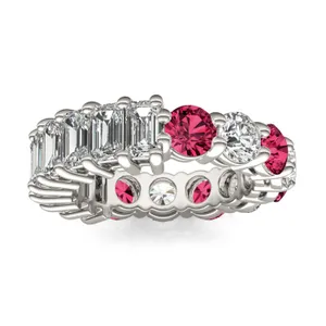 Alternating Ruby Paradox Eternity Band Wedding Ring image, 