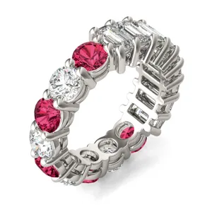 Alternating Ruby Paradox Eternity Band Wedding Ring image, 