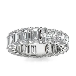 Oval And Emerald Paradox Eternity Band image, 