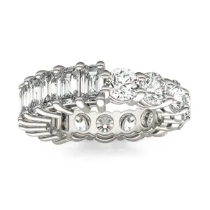 Round And Emerald Paradox Eternity Band image, 