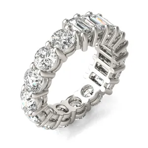 Round And Emerald Paradox Eternity Band image, 