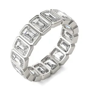 Emerald Bezel Eternity Band image, 