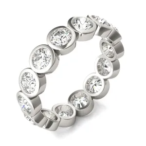 Round Brilliant Bezel Eternity Band image, 