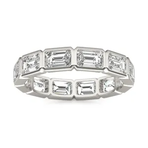 Emerald East-West Bezel Eternity Band image, 