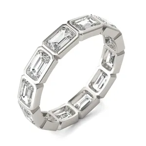 Emerald East-West Bezel Eternity Band image, 