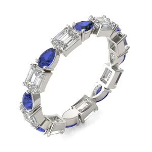 Piper Alternating Sapphire Eternity Band image, 