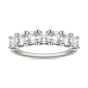 Asscher Claw Prong Trellis Anniversary Band image, 