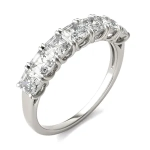 Asscher Claw Prong Trellis Anniversary Band image, 