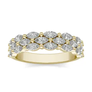 Marquise Three Row Shared Prong Ring image, 