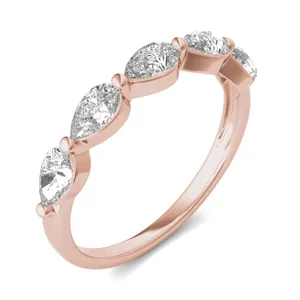 Pear Single Prong Anniversary Band image, 