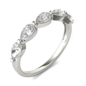 Pear Single Prong Anniversary Band image, 