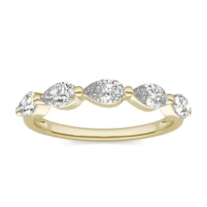 Pear Single Prong Anniversary Band image, 