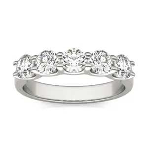 Round Brilliant Cinque Anniversary Band image, Round Brilliant Cinque Anniversary Band