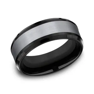 Shadowline Matte Wedding Ring 8mm image, 