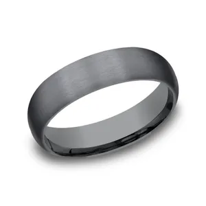 Satin Finish Comfort Fit Wedding Ring 6mm image, 