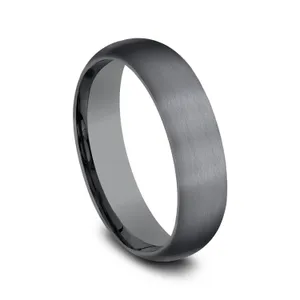 Satin Finish Comfort Fit Wedding Ring 6mm image, 