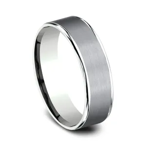 Grey Satin Eclipse Wedding Ring image, 