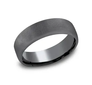 Wire Brushed Comfort Fit Wedding Ring 6.5mm image, 