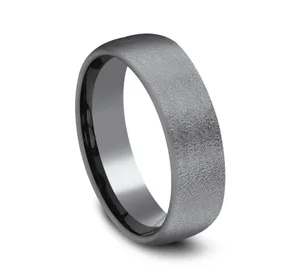 Wire Brushed Comfort Fit Wedding Ring 6.5mm image, 