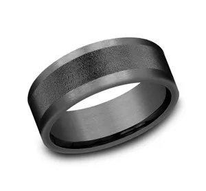 Midnight Wedding Ring 8mm image, 