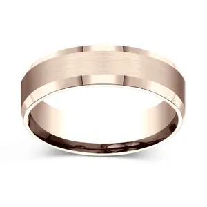 Beveled Edge Satin Finish Wedding Ring image, Beveled Edge Satin Finish Wedding Ring