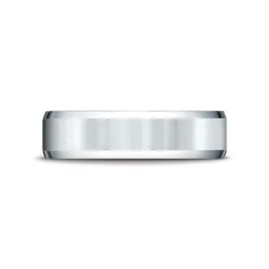 Beveled Edge Satin Finish Wedding Ring image, 