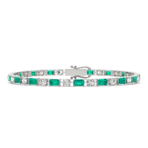 Emerald Alternating Imperial Tennis Bracelet image, 