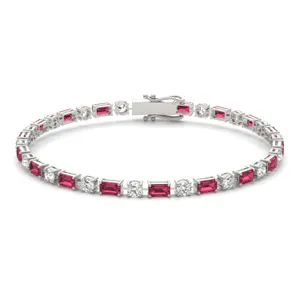 Ruby Alternating Imperial Tennis Bracelet image, 