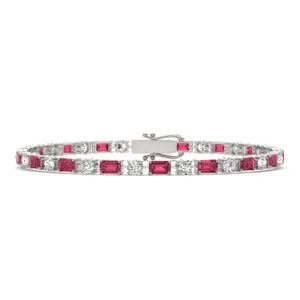 Ruby Alternating Imperial Tennis Bracelet image, 