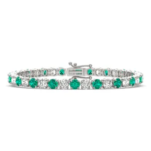 Emerald Classic Alternating Tennis Bracelet image, 